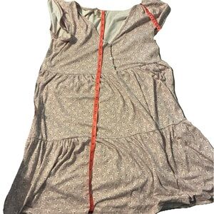 Jessica Simpson Mauve and White Striped Button-Front Top